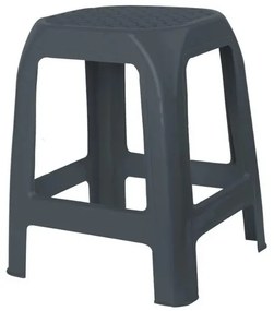 Plastikowy stołek DESIGN antracytowy, 41 x 35 x 46cm