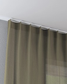 Zasłona na haczykach flex pojedynczych kolor brązowy tkanina strukturalna