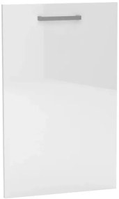 Biały front z uchwytem do zmywarki - Lucio 18X 45 cm połysk