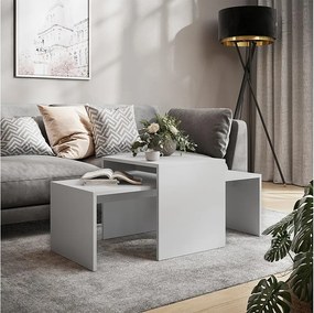 Zestaw stolików kawowych biały 100x48x40.4 donat