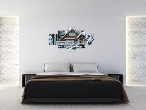 Obraz - Drewniany domek (125x70 cm)