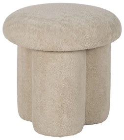 Beżowy puf z materiału bouclé – Ixia