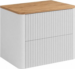 Szafka łazienkowa 60, Biały, blat dąb craft, 60,8 x 44,2 x 50 cm