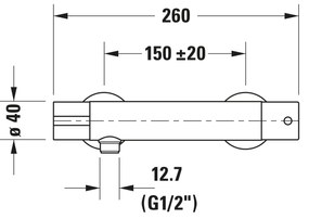 Duravit B.1 termostat prysznicowy chrom