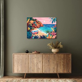 Obraz na szkle - Karawan nad oceanem (70x50 cm)