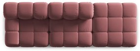 Różowa aksamitna sofa 282 cm Bellis – Micadoni Home