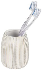 Biały/w kolorze złota kubek na szczoteczki do zębów ceramiczny Pascoli – Wenko