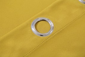 Żółta zasłona OXFORD 140x250 cm Zawieszanie: Taśma z wiązaniami