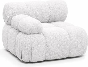 Moduł boczny do systemu modułowego, tkanina bukla Abriamo, Ecru, Lewy, Selia