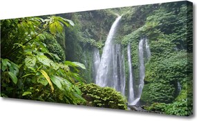 Fotoobraz na płótnie Orzeźwiający Wodospad Leśny