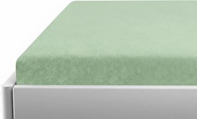 PrzytulneMieszkanie.pl Prześcieradło frotte do łóżeczka zielone 70x140 cm