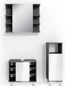 Zestaw mebli łazienkowych antracyt 60x32x54 fynn