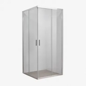 Kwadratowa Kabina Prysznicowa Z Drzwiami Przesuwnymi Z Funkcją Miękkiego Domykania, Szkło Hartowane 6 Mm I - Sklum