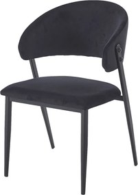 Eleganckie krzesło do jadalni K48-FX, czarny stelaż
