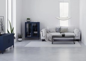 Niska witryna z metalu Modern Gina granatowa