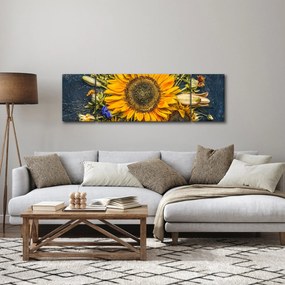 Obraz - Jesienne kwiaty (170x50 cm)