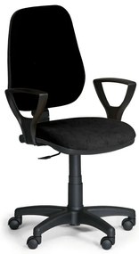 Krzesło biurowe COMFORT PK z podłokietnikami - czarny
