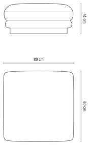 Biały podnóżek Torino – Micadoni Home