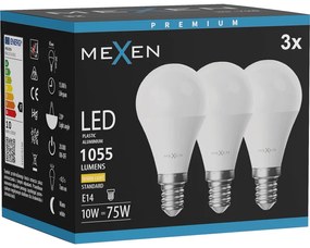 Mexen Nova 3x żarówka LED E14, G45, 10W, Ciepła - 3000K, 1055 lm - L101-E14-1030-01x03
