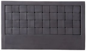 Zagłówek JENNA – 140 cm – welur – kolor ciemny szary