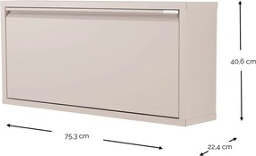 Szarobrązowa metalowa uchylna/wisząca szafka na buty 75x41x22 cm Billy – Spinder Design