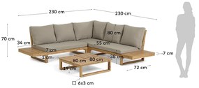 Zestaw mebli ogrodowych z drewna akacji Kave Home Flaviina