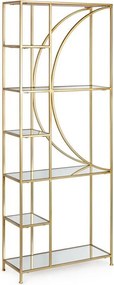 Stalowy regał w kolorze złota 66x176x25,5 cm Elenor – Bizzotto