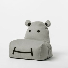 Szara pufa do pokoju dziecięcego HIPPO