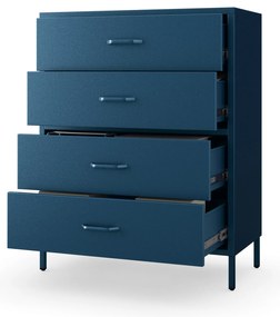 Komoda szafka metalowa granatowa Modern CARLA, 800 x 1015 x 400 mm