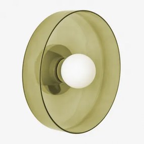 Kinkiet Ścienny Ze Szkła I Stali Nierdzewnej Jaxal Verde Cactus & Ø35 Cm - Sklum