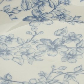 Zestaw 6 głębokich talerzy Delikatne kwiaty 20 cm,niebieskie