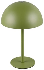 Zielona lampa stołowa LED z metalowym kloszem (wysokość 21 cm) Munoz – Trio