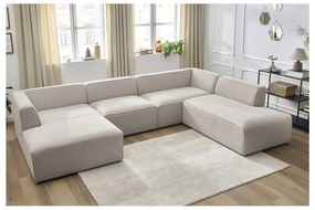 Beżowy narożnik modułowy (prawostronny/w kształcie litery U) Megeve – Bobochic Paris