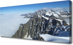 Fotoobraz na płótnie Szczyty Gór w Chmurach