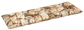 Bellatex Pikowana poduszka na ławkę, kawa, 40 x 120 cm