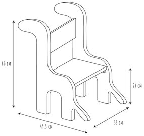 Krzesło dla dzieci z motywem dinozaurów - Awix 4X