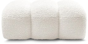 Biały podnóżek z materiału bouclé Hippolyte – Bobochic Paris