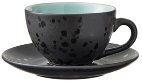 Czarne kamionkowe filiżanki zestaw 4 szt. 240 ml Black/Mix – Bitz