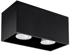 Czarny minimalistyczny plafon LED - EX509-Lenobri