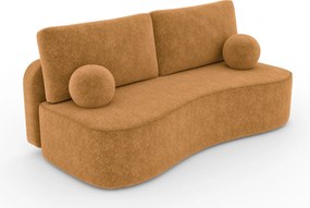 Masseno Sofa ROTONDO z funkcją spania i pojemnikiem na pościel - Brązowy - ANTHOLOGY 10
