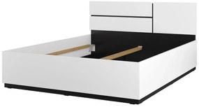 Łóżko CROSS 160x200 białe/czarne HELVETIA