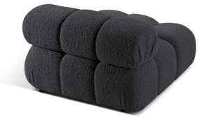 Antracytowy moduł sofy z materiału bouclé (moduł środkowy) Bellis – Micadoni Home