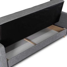 Sofa z Funkcją Spania MALTA Wersalka Rozkładana Dwuosobowa Szara Nowoczesna do Salonu
