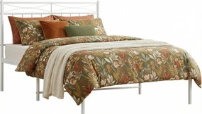 Białe loftowe łóżko metalowe 100x200 cm R4-H47