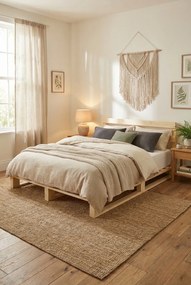 Sosnowe łóżko do sypialni W4-W36