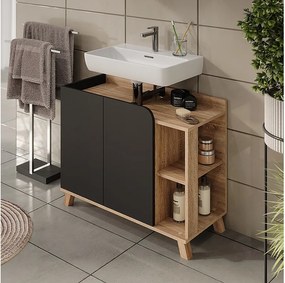 Szafka pod umywalkę sonoma/antracyt 80x35x65 karen