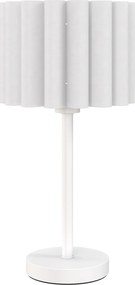 HOMCOM Lampa biurkowa w stylu retro, Lampa nocna, Plastikowy klosz, Przełącznik, Biała