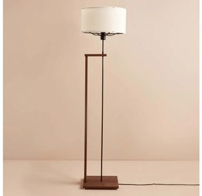 Lampa stojąca AYD 1xE27/40W/230V brązowa/biała