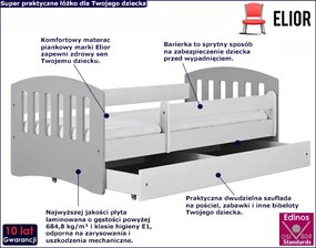 Łóżko dziecięce z materacem Pinokio 2X mix 80x140 Xormi