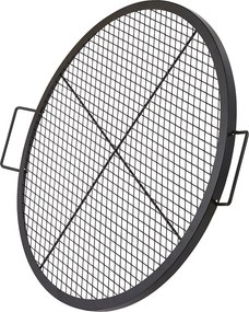 Ruszt do Gotowania SucceBuy do Kominka Ruszt do Gotowania Okrągły X-Marks o 76.2CM - Wytrzymała Stal